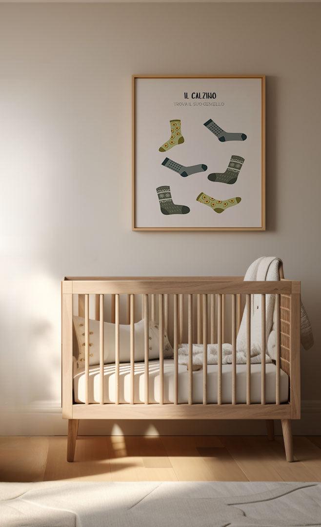 Poster per bambini da stampare con Calzini Blu e Verdi - PrintableChild
