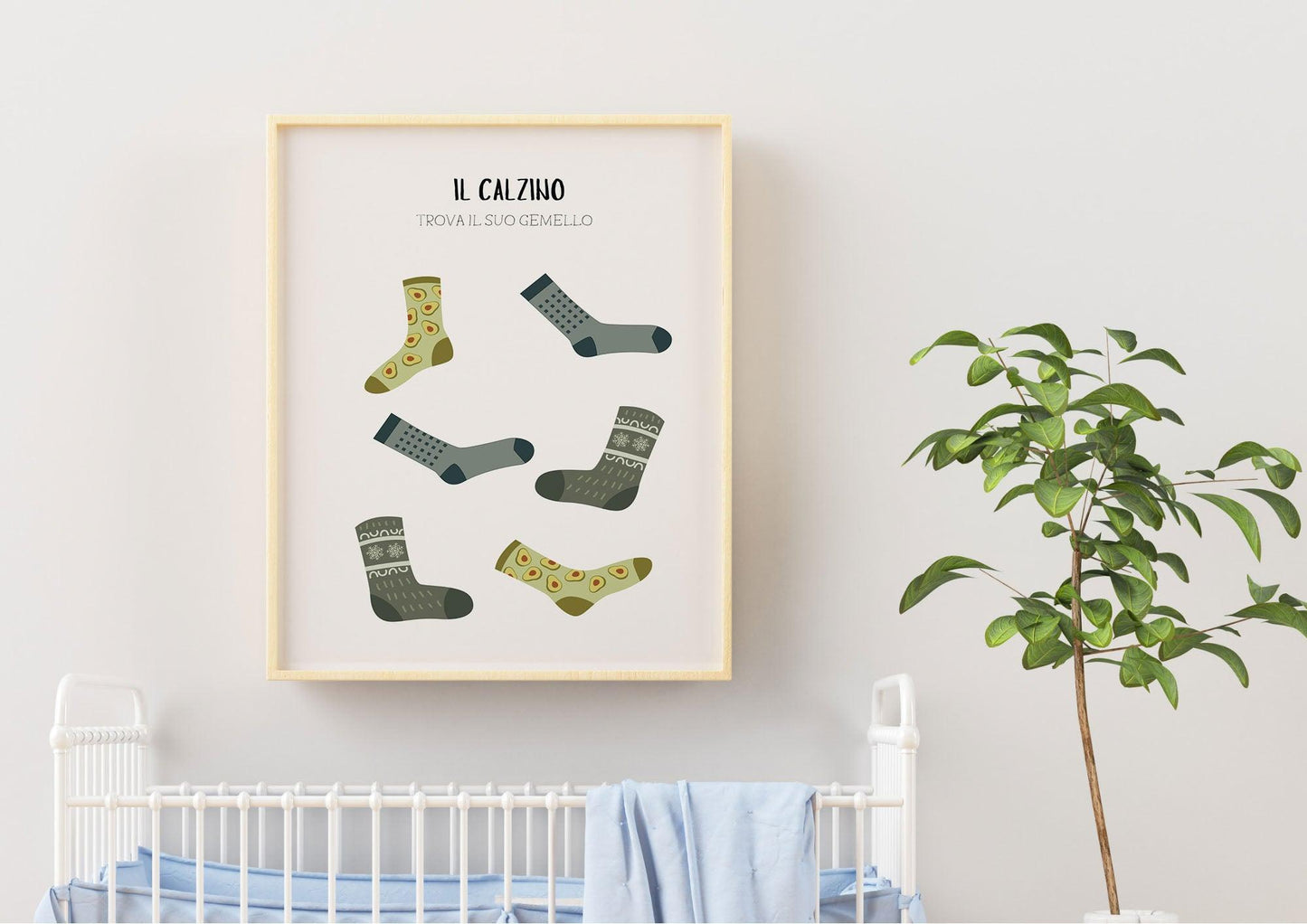 Poster per bambini da stampare con Calzini Blu e Verdi - PrintableChild