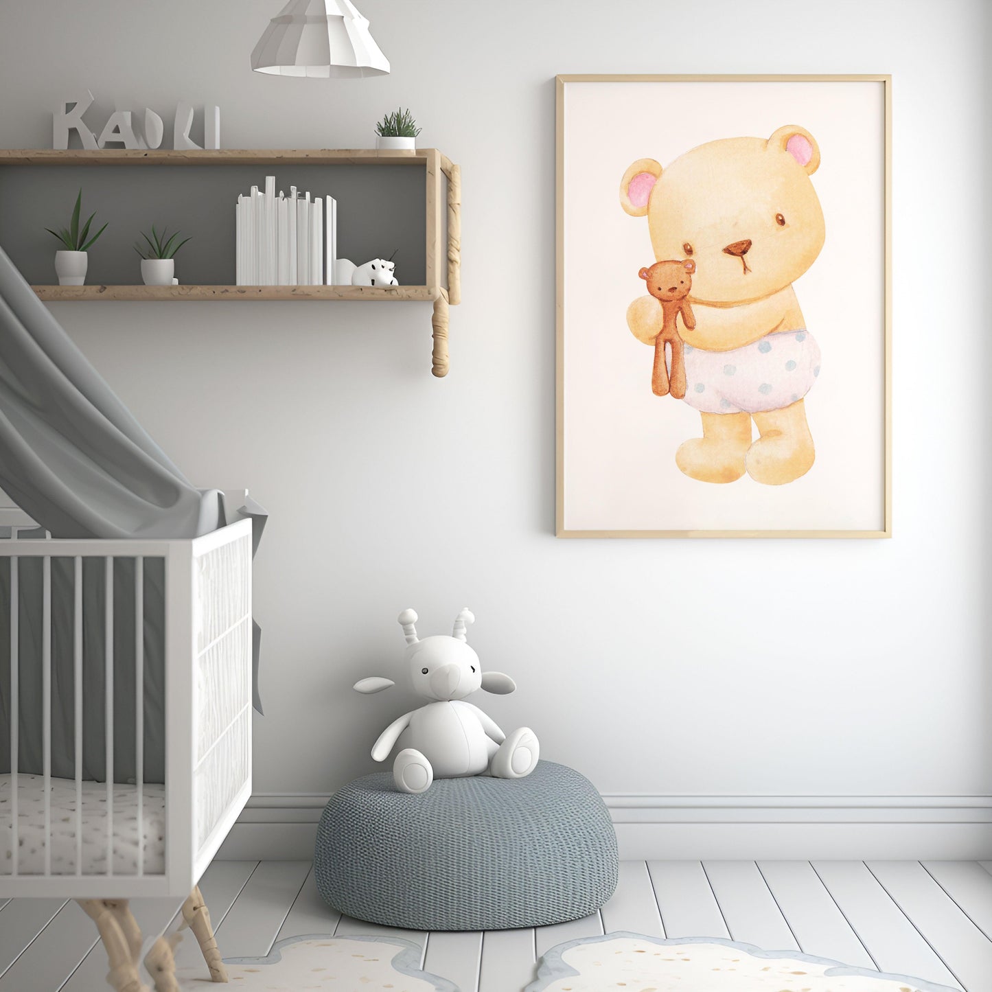 Poster per bambini da stampare con Orsetto e Pupazzo - PrintableChild