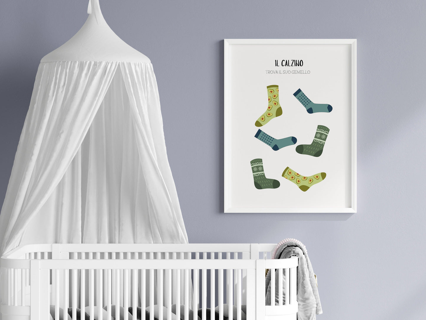 Poster per bambini da stampare con Calzini Blu e Verdi - PrintableChild