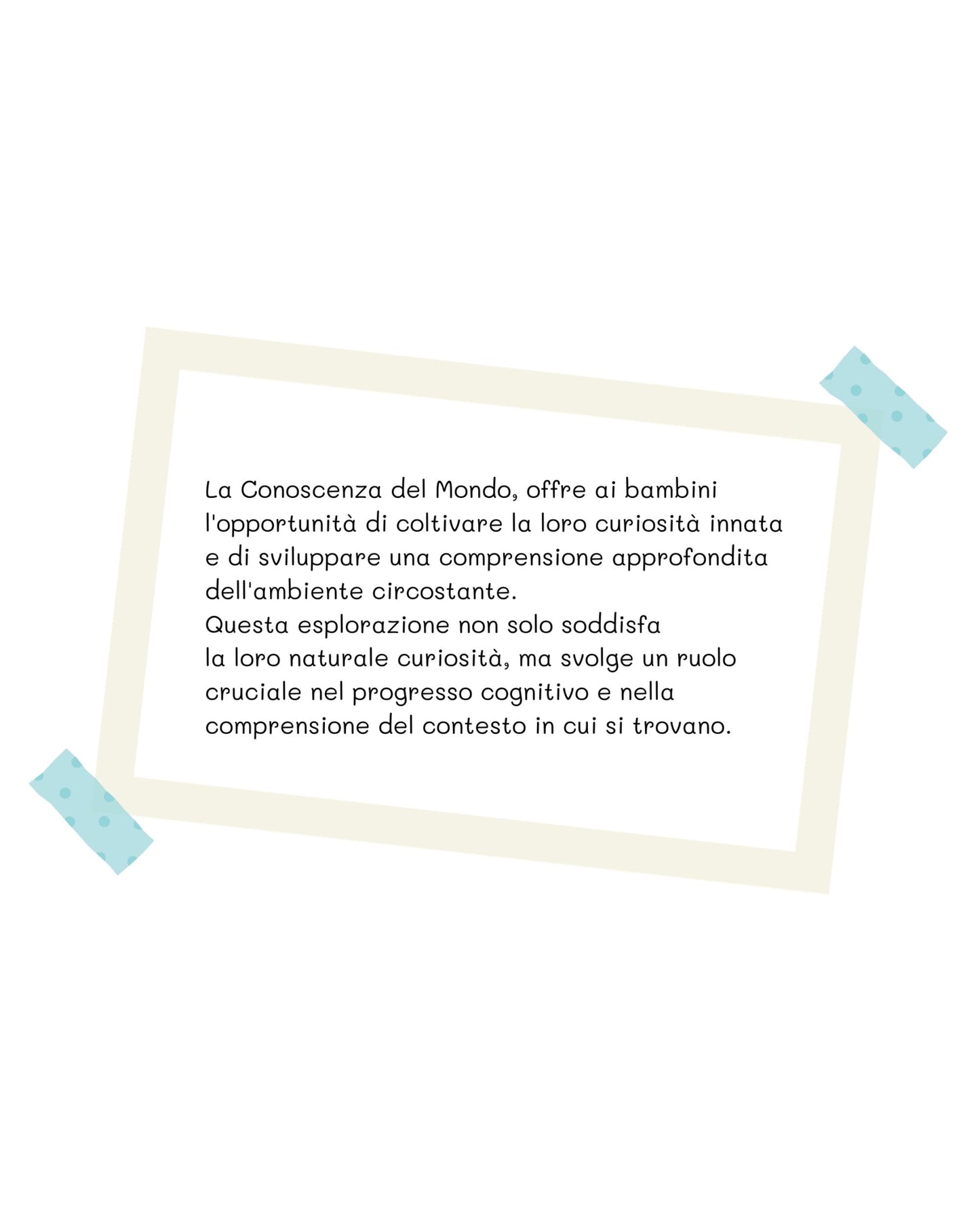 testo educativo campo esperienza conoscenza mondo