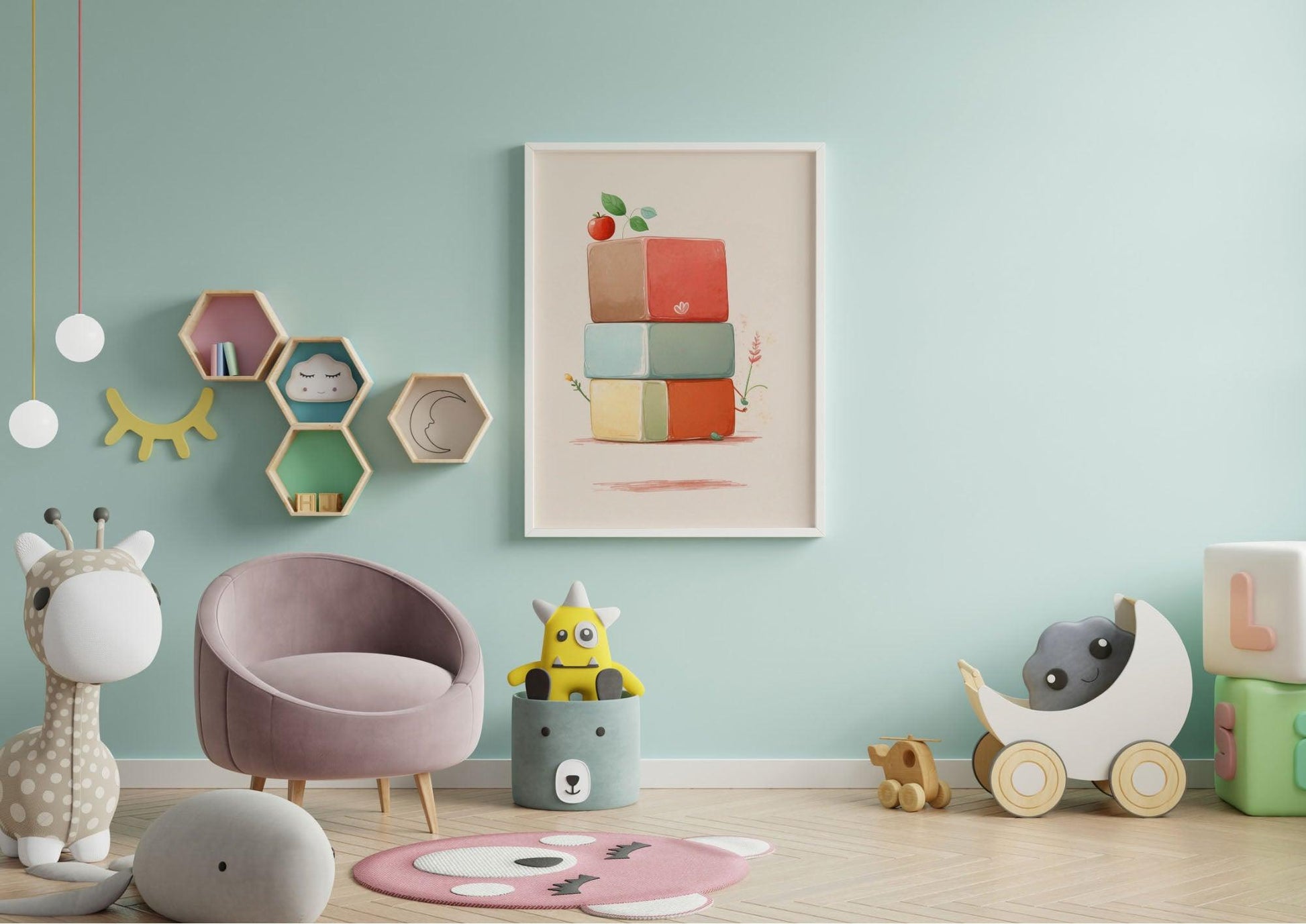 Poster per bambini da stampare Poligoni Naturali - PrintableChild