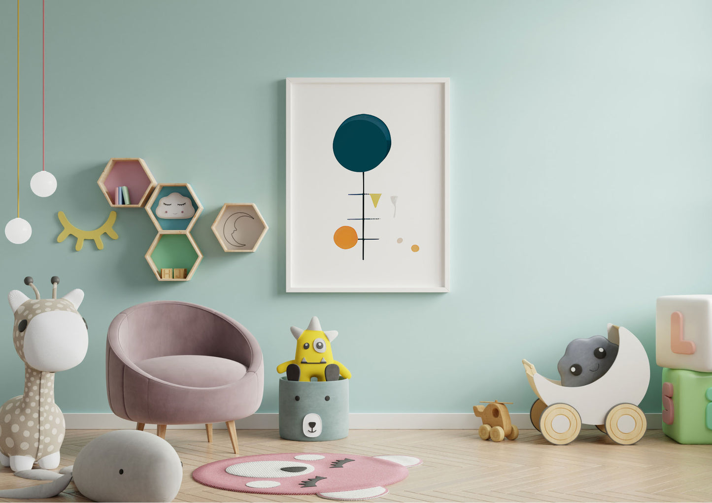 Poster per bambini Colori Circolari