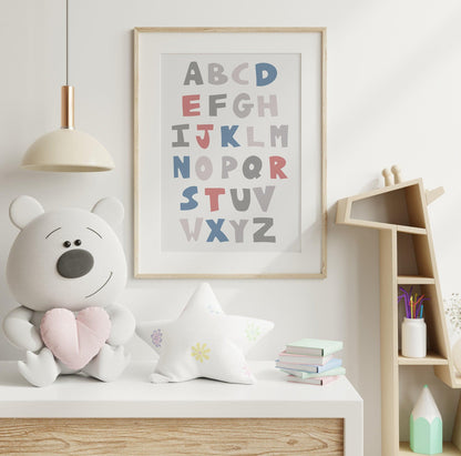 Poster per bambini da stampare Alfabeto Nordic - PrintableChild