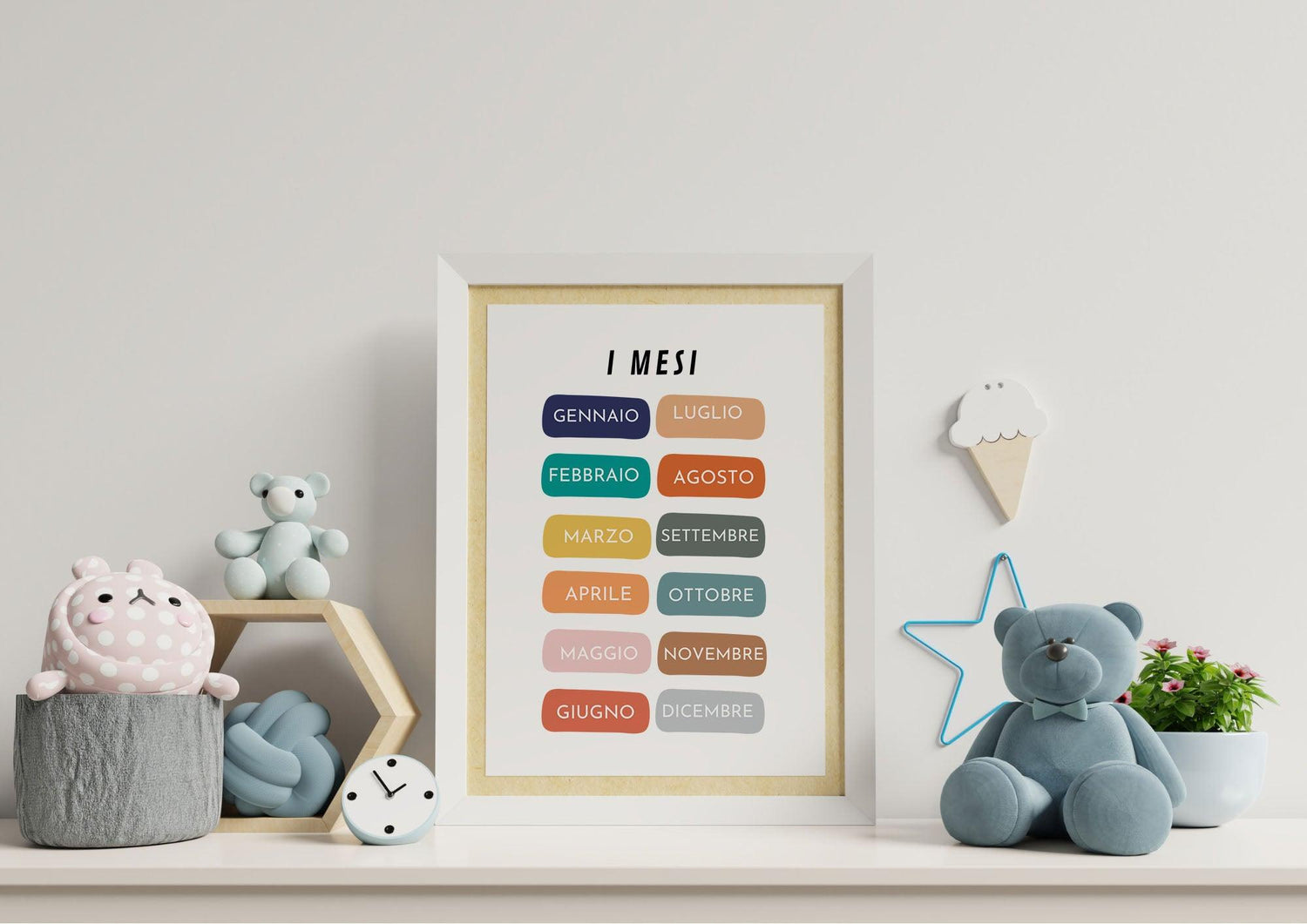 Poster per bambini da stampare con  Mesi dell'Anno - PrintableChild