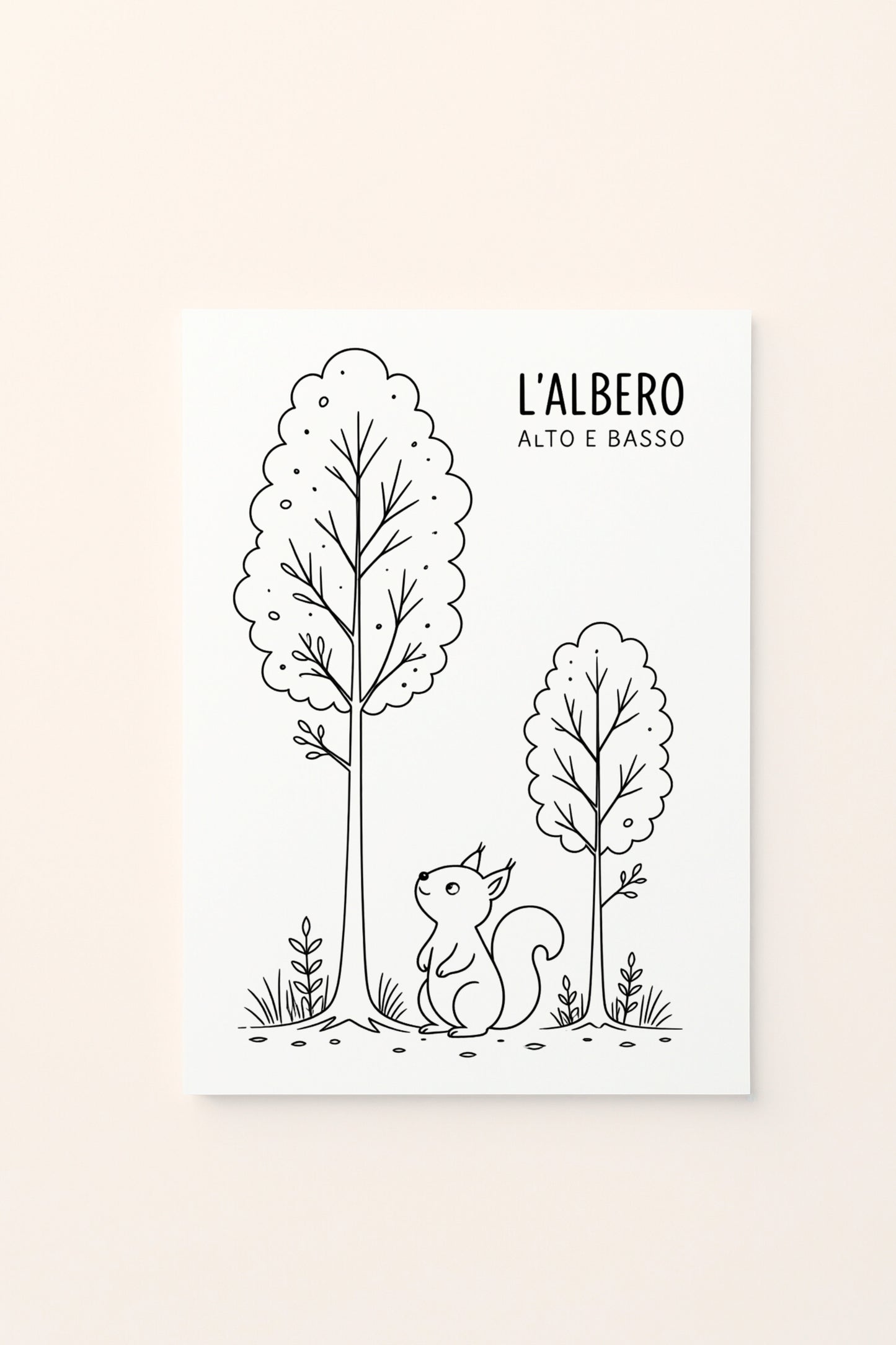 Poster per bambini da stampare Albero Autunnale Alto e Basso (Stampa Digitale)