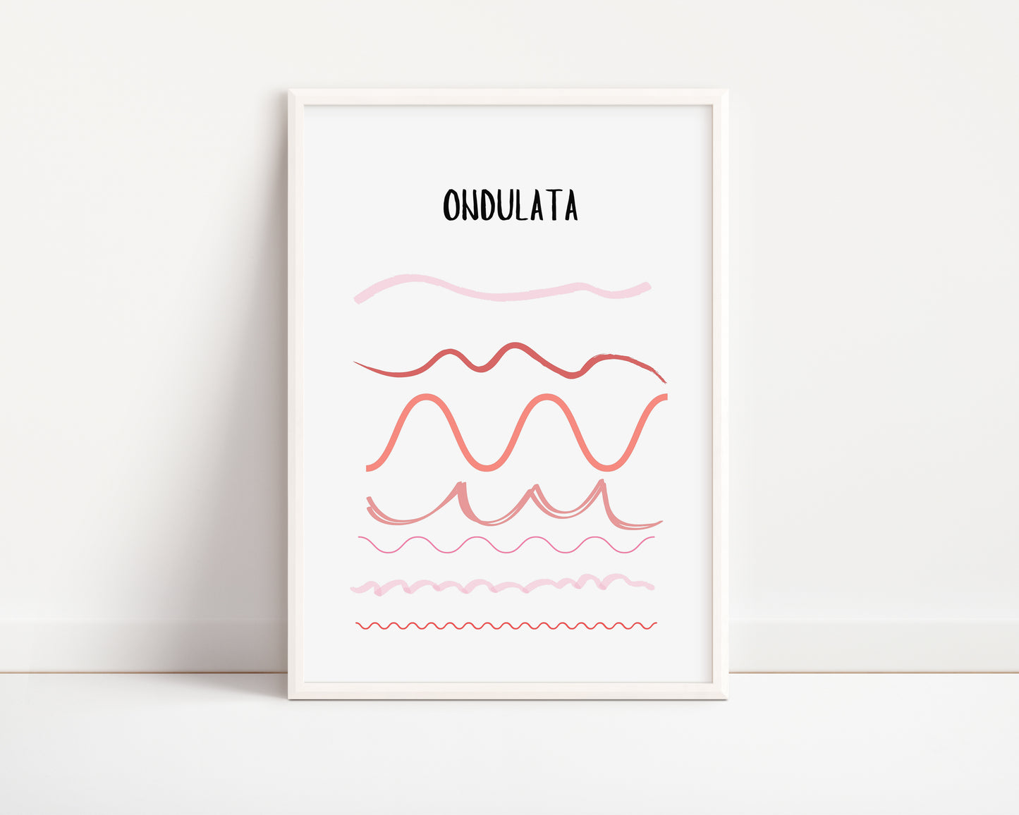 POSTER STAMPABILE PER BAMBINI CON LINEA ONDULATA ROSSA