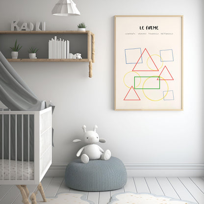 Poster per bambini da stampare con Forme Geometriche  Colorate - PrintableChild