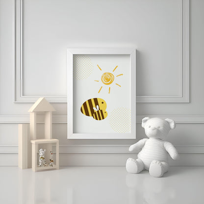 Poster per bambini da stampare con Api e Sole - PrintableChild