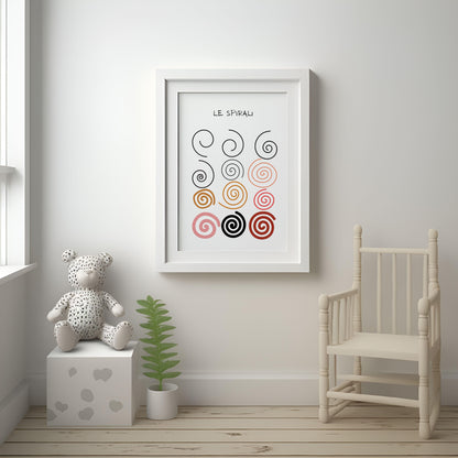 Poster  per bambini da stampare con Spirali Colorate - PrintableChild