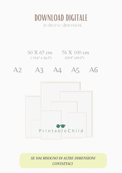 Infografica delle misure – DOWNLOAD DIGITALE con formati A2-A6
