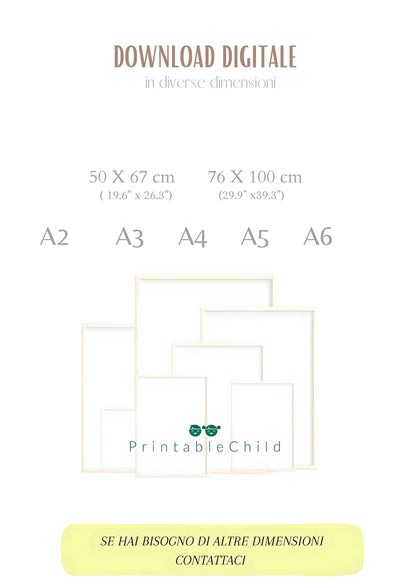 Infografica delle misure – DOWNLOAD DIGITALE con formati A2-A6
