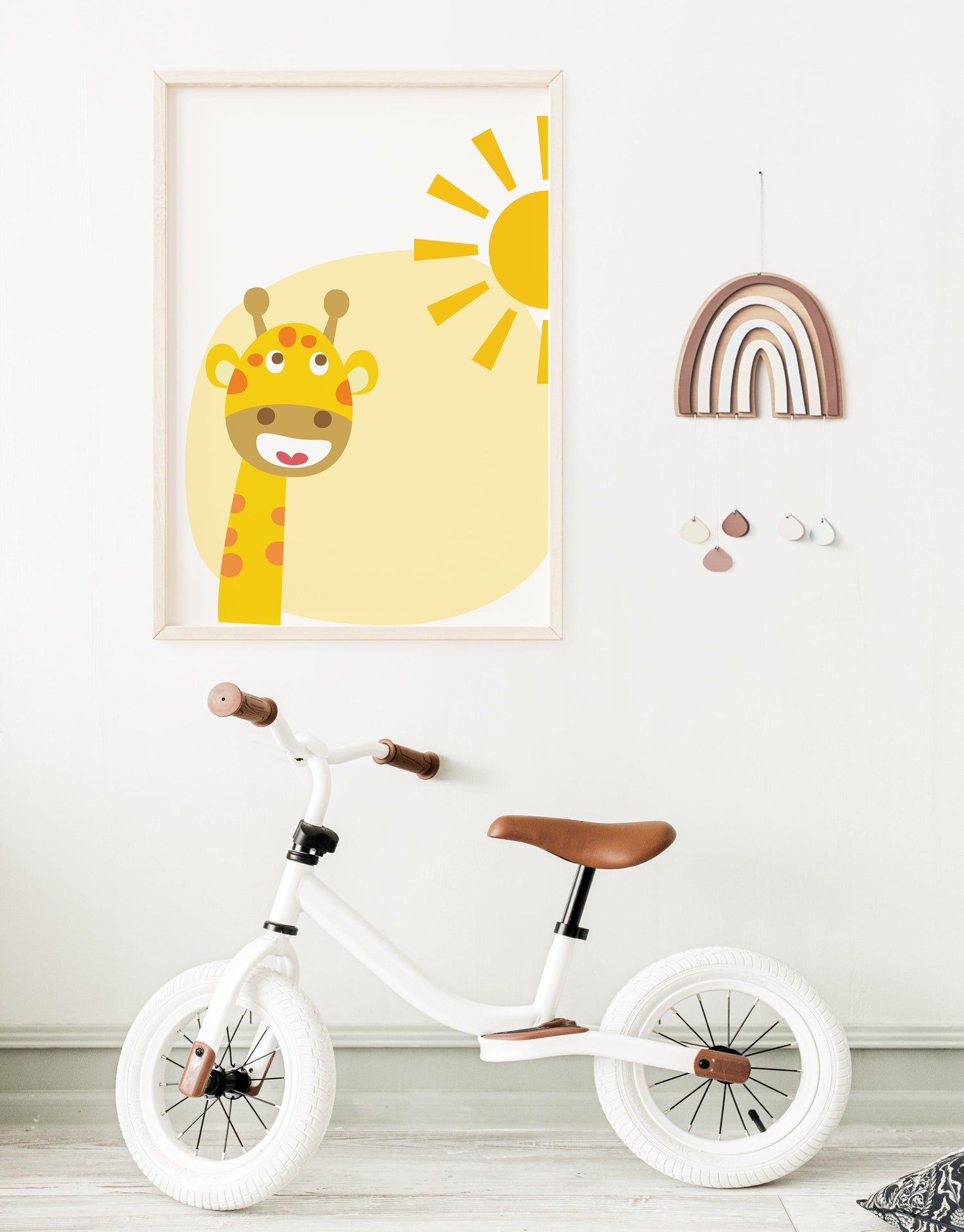 POSTER STAMPABILI PER BAMBINI CON GIRAFFA E SOLE