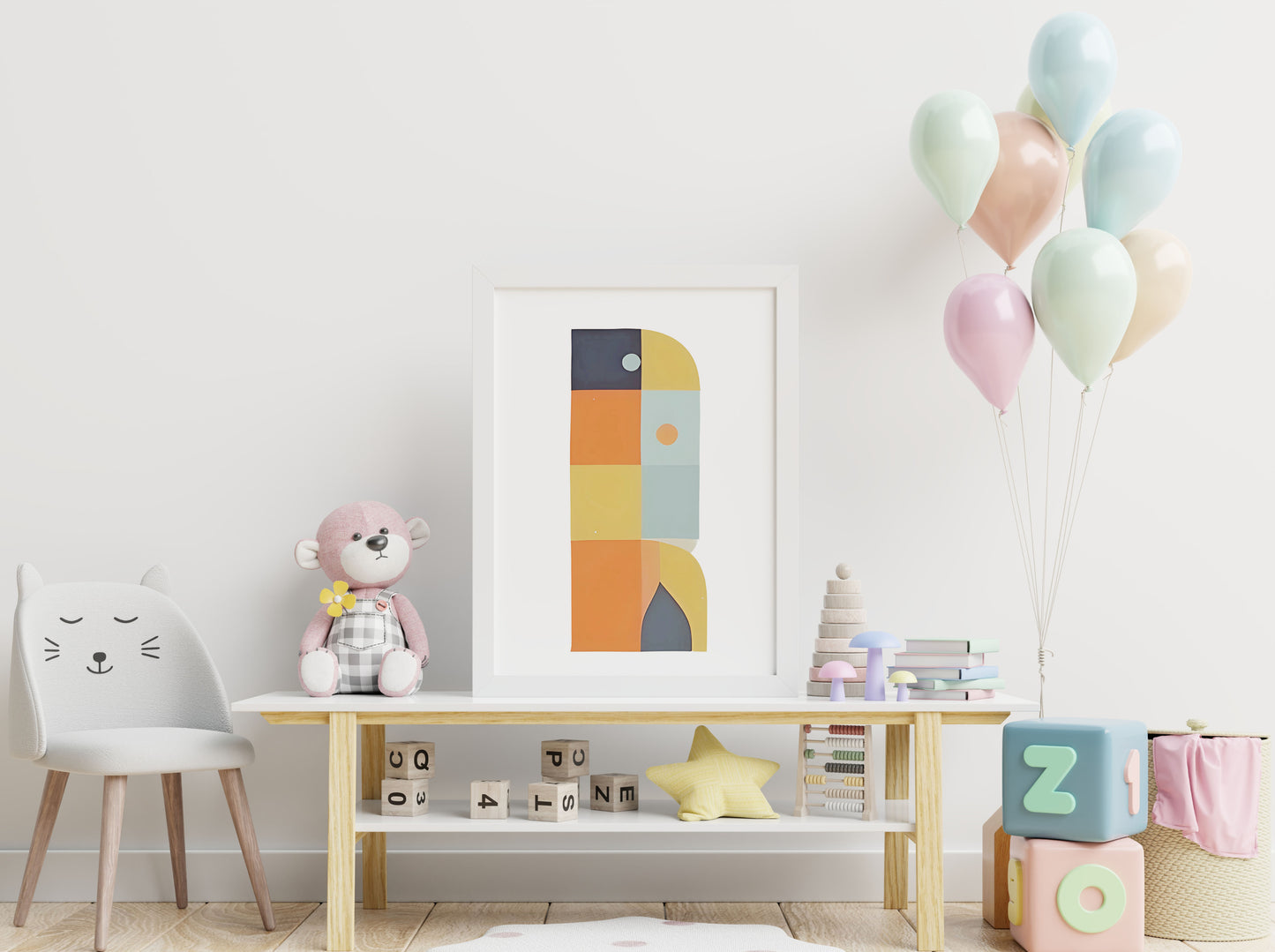 Poster  per bambini Quadrati in Equilibrio