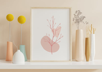 Poster per bambini da stampare con Fiori Rosa e Cuore - PrintableChild