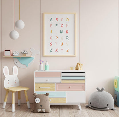 Poster per bambini da stampare con  Alfabeto  Colorato - PrintableChild