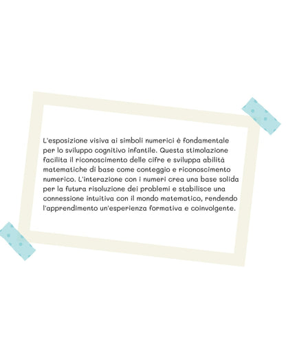 Poster  per bambini da stampare con  Numeri da 1 a 10 Verticale