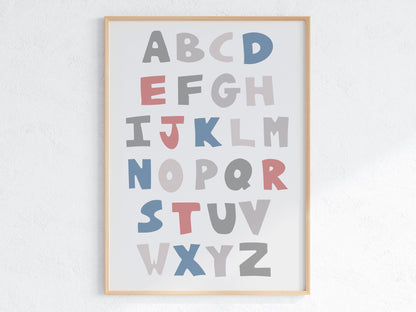 Poster per bambini da stampare Alfabeto Nordic - PrintableChild