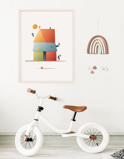 Poster per bambini da stampare. Casa in Quadro - PrintableChild