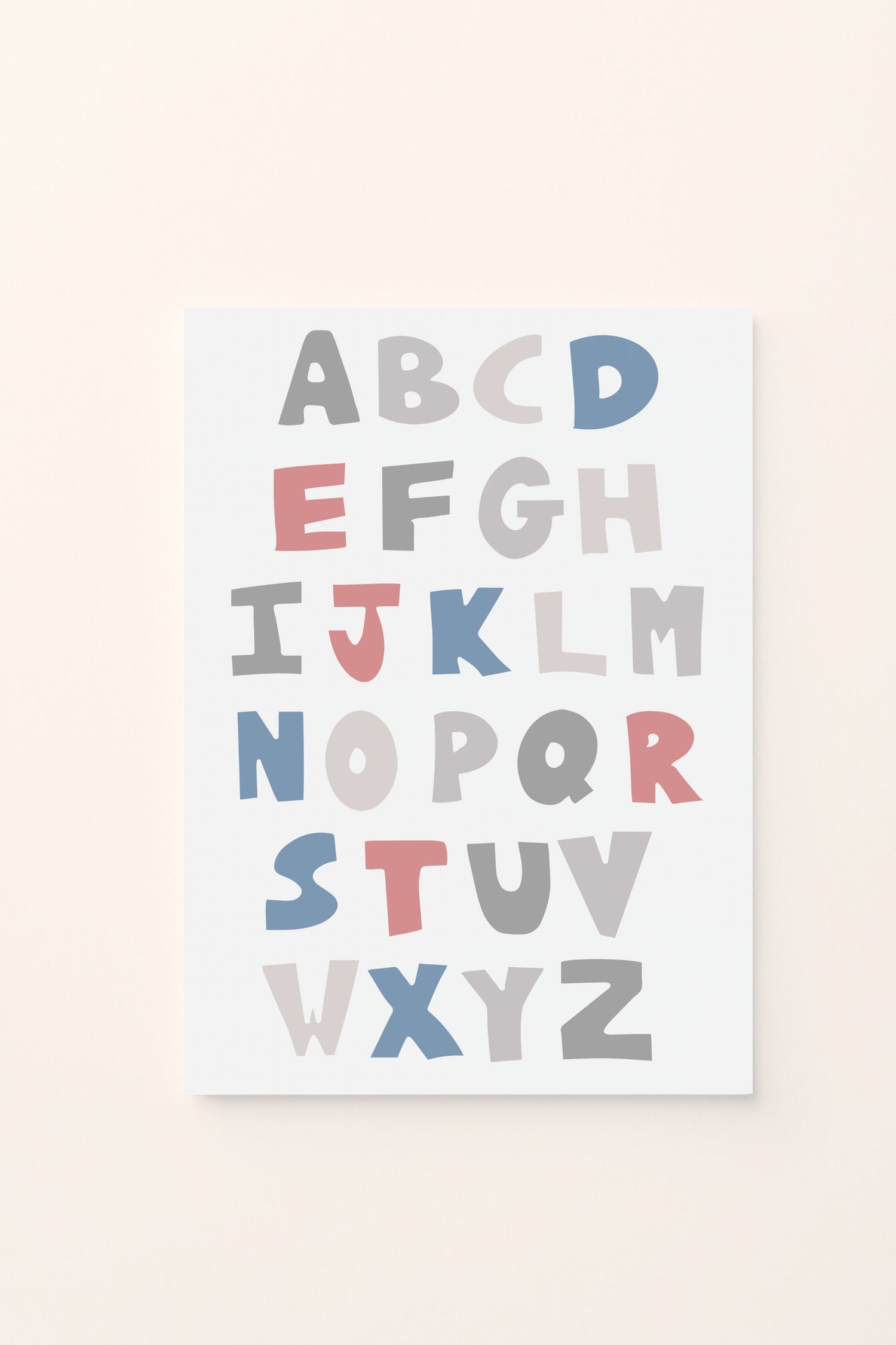 Poster per bambini da stampare Alfabeto Nordic