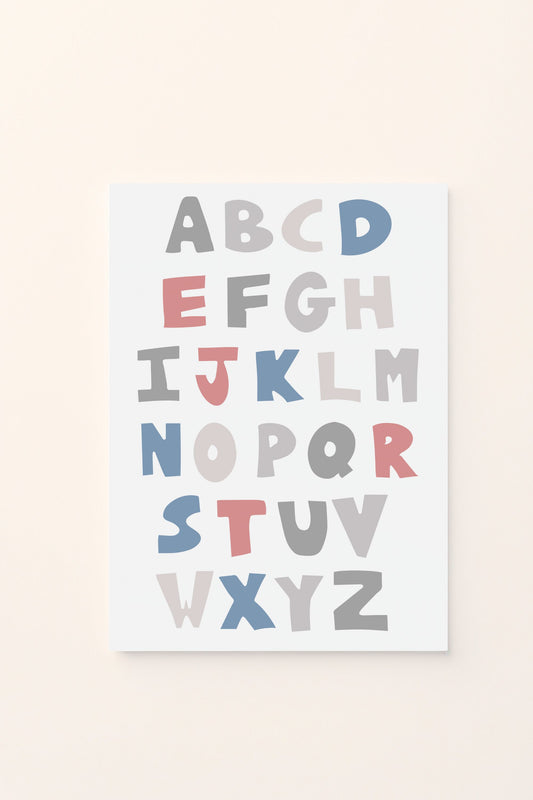 Poster per bambini da stampare Alfabeto Nordic