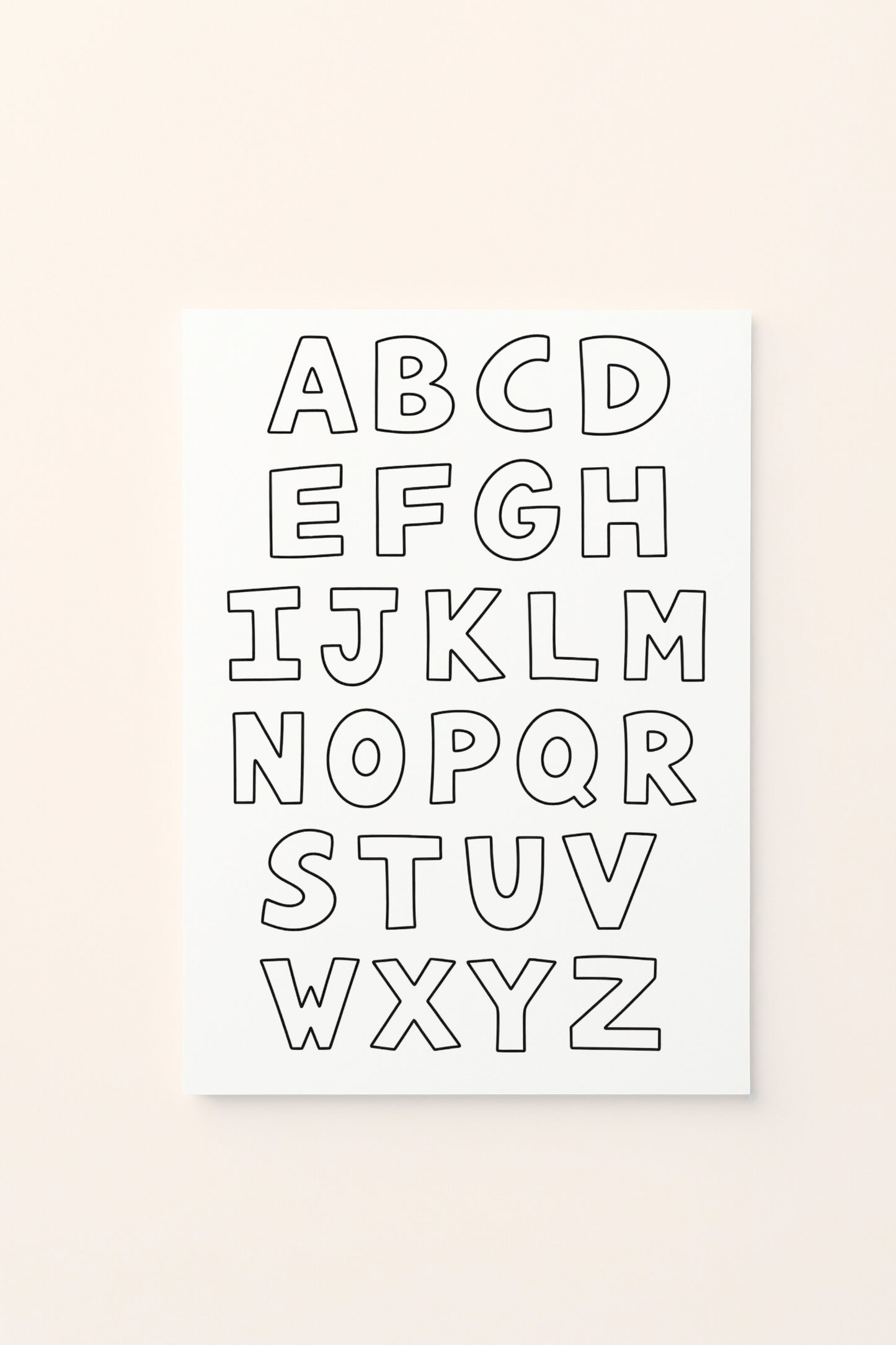 poster-bambini-alfabeto-nordic-sfondo-rosato-BN-cameretta-printablechild