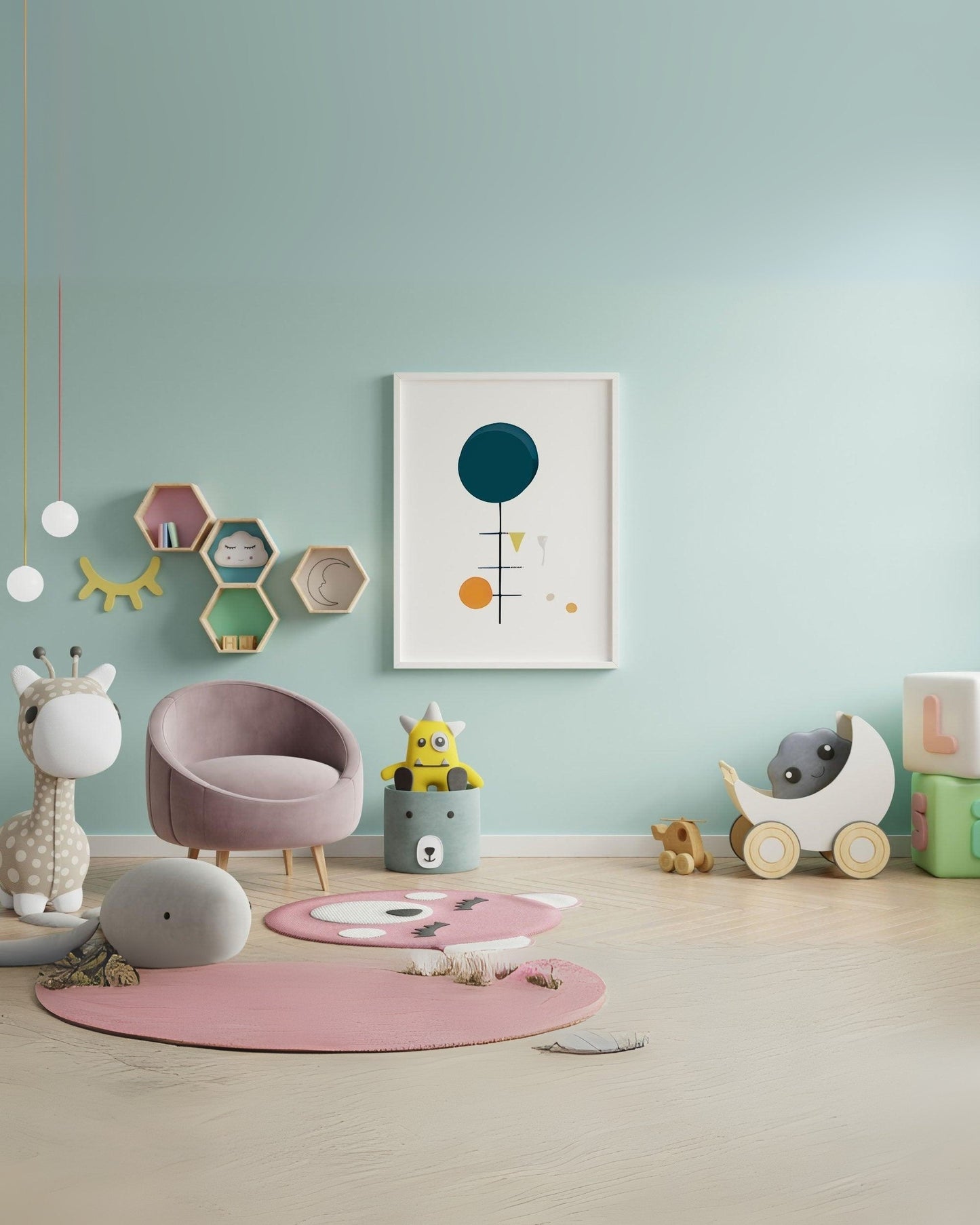 Poster per Bambini da Stampare – Colori Circolari (Stampa Digitale)