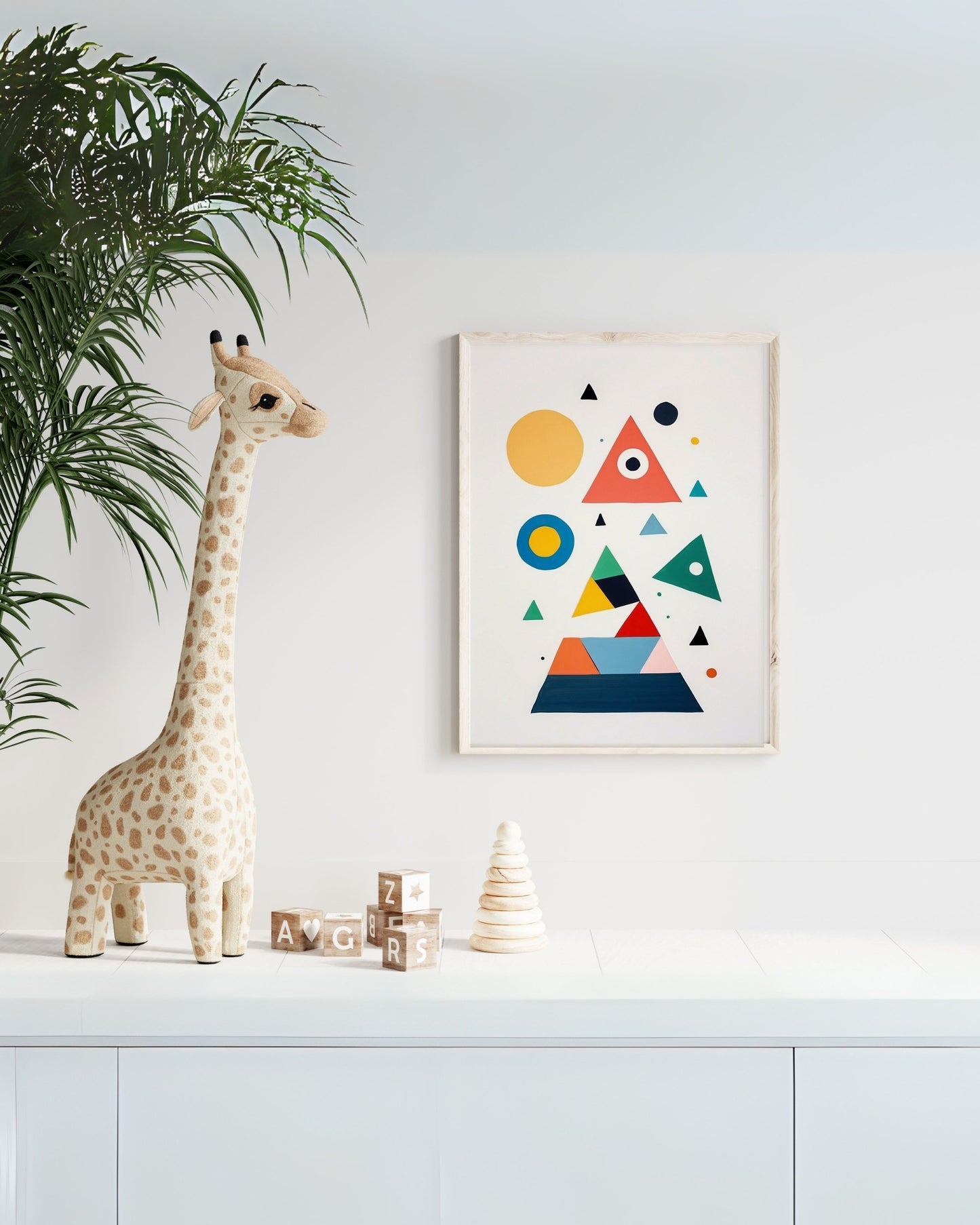 Poster per Bambini da Stampare  – Gioco di Triangoli e Cerchi (Stampa Digitale)