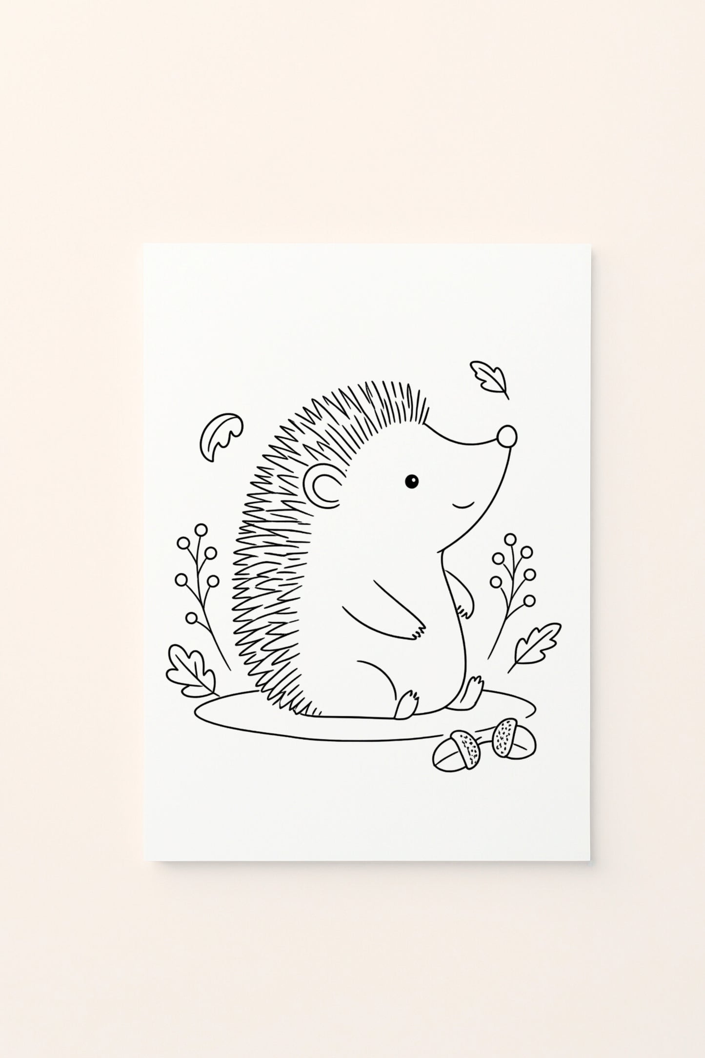 Poster per bambini da stampare Riccio Autunnale Decorativo (Stampa Digitale)