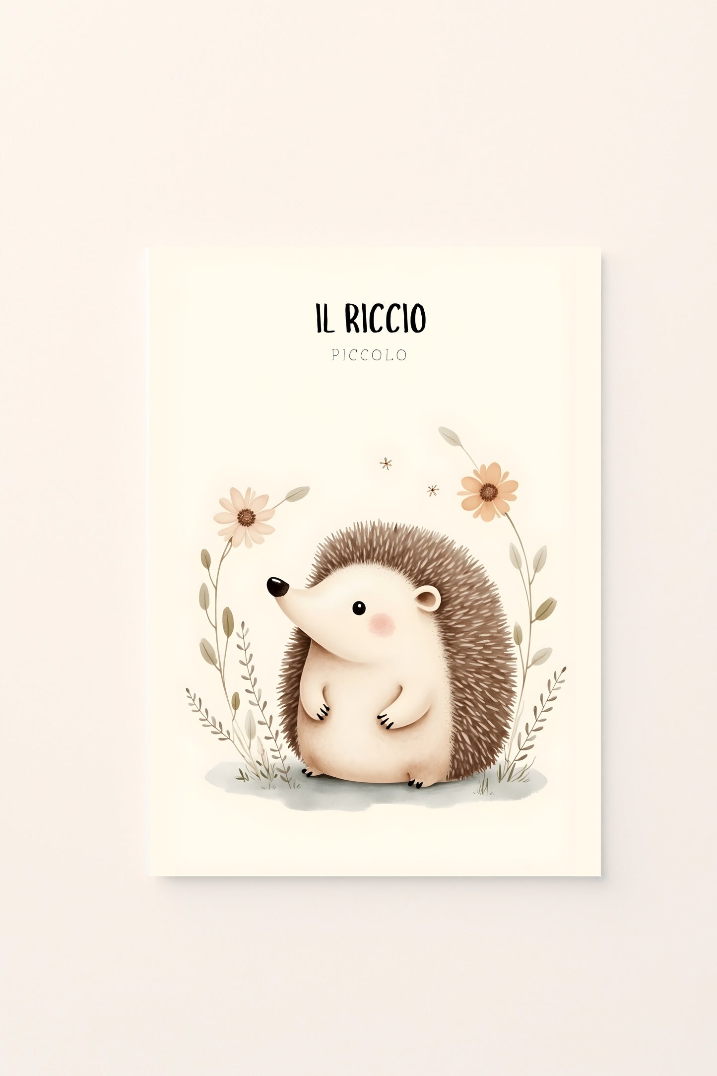 Set 2 Poster per Bambini Riccio Grande e Piccolo (Stampa Digitale)