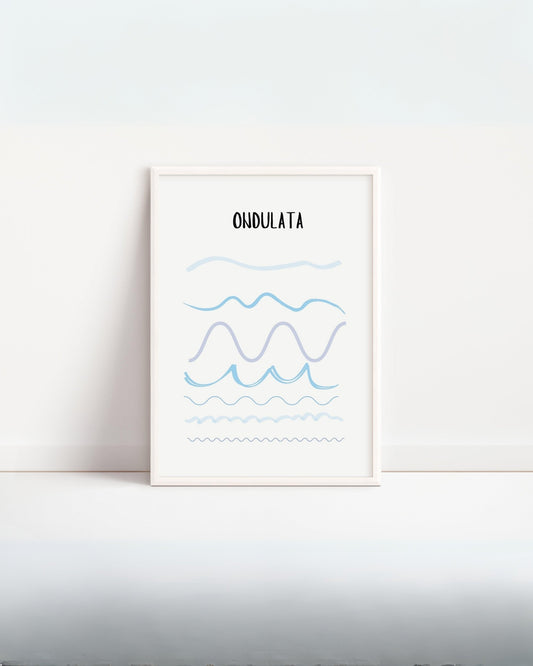 Poster per bambini da stampare – Linea Ondulata Colorata (Stampa Digitale)